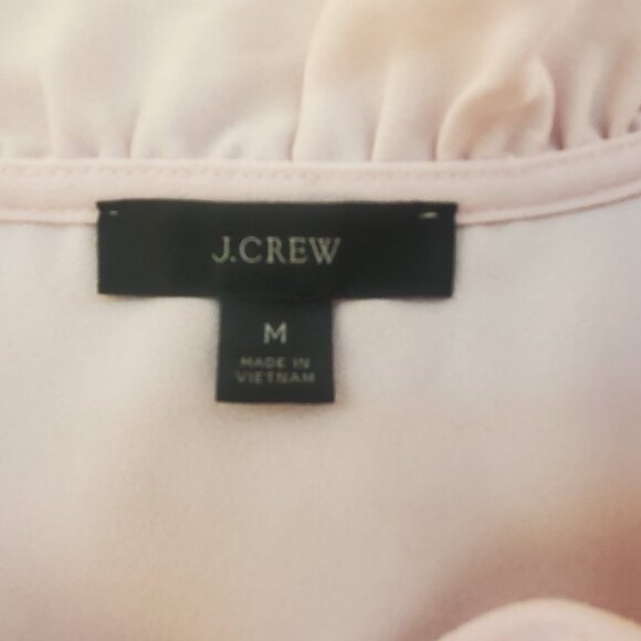 J Crew Women's light pink sleeveless top ruffle details SIZE - M - Picture 3 of 13